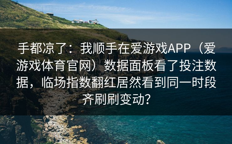 手都凉了：我顺手在爱游戏APP（爱游戏体育官网）数据面板看了投注数据，临场指数翻红居然看到同一时段齐刷刷变动？